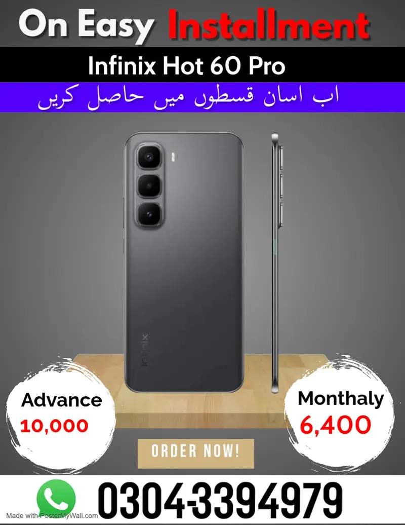 Infinix Hot 60 PRO Pluse Pta Approved on Easy Installment