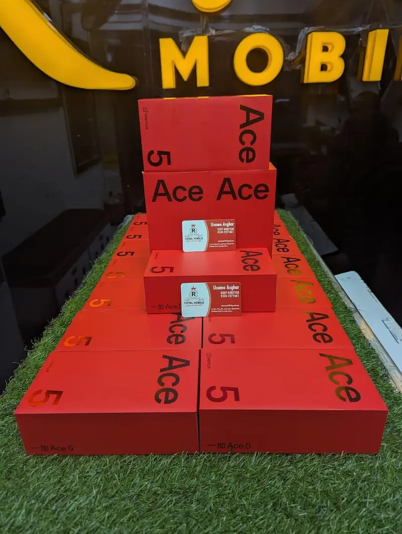 Oneplus ace 5 12/256,12/512 non active boxpack stock available
